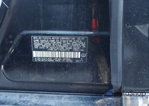 2007 Lexus Ls 460 z USA, uszkodzony, nr VIN JTHBL46F775036976